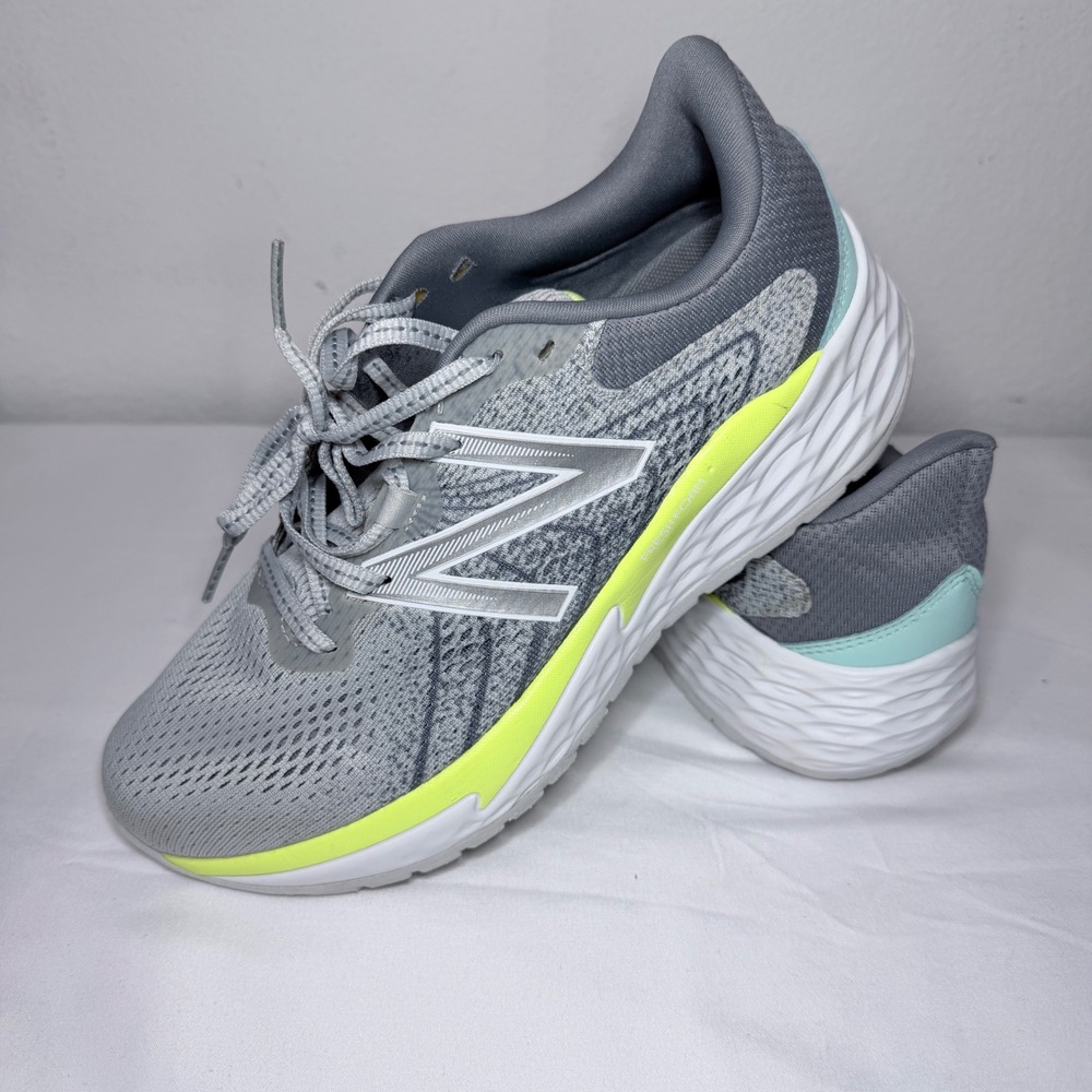 New Balance Fresh Foam Arishi v3 Grey Silver Lime Running Shoes Womens 8